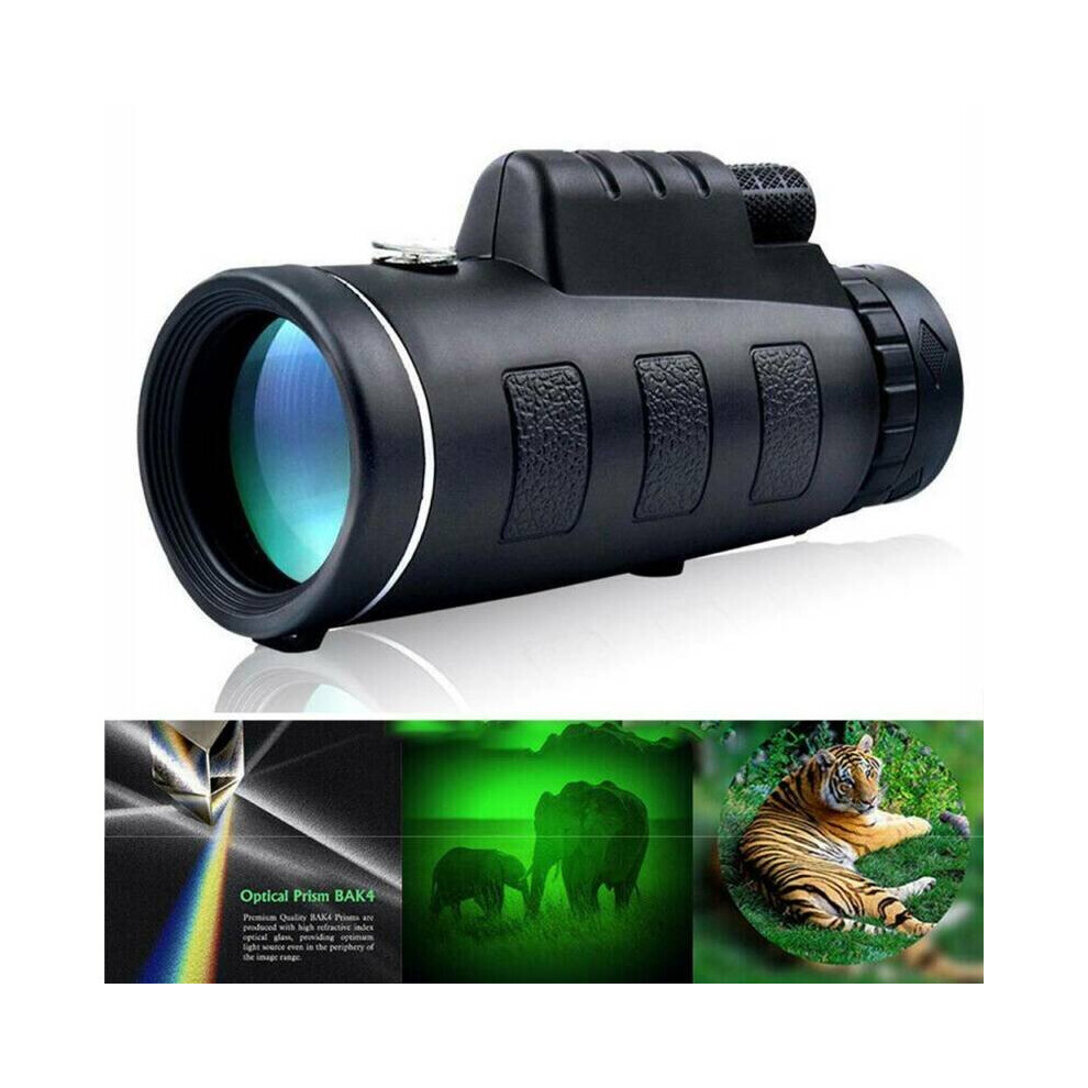 40X60 Monoculars With Night Vision View Bak4 Prism High Power Waterproof Hunting Black 683546866608
