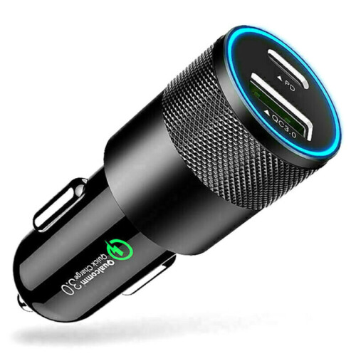 18W PD Type C 3.0 Fast Car Charger Adapter USB Charging For iPhone12 11 Pro Max.