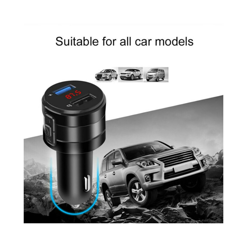 Wireless Bluetooth 5.0 Car Fm Transmitter Music Player Aux Radio Usb Charger Kit 683546872814