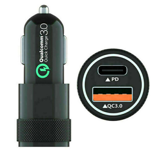 18W PD Type C 3.0 Fast Car Charger Adapter USB Charging For iPhone12 11 Pro Max. 2