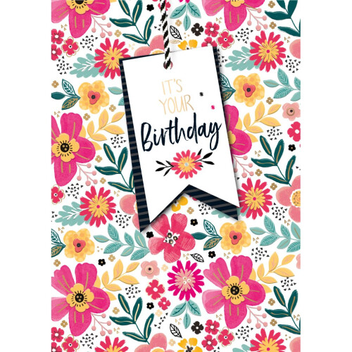 Gift Tag It's Your Birthday Greeting Card Embellished Cards Talking ...