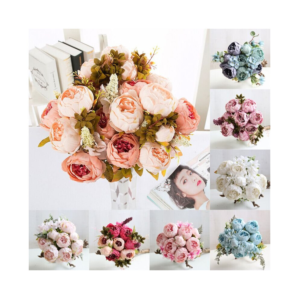 Artificial Peony Wedding Bouquet Home Party Decor