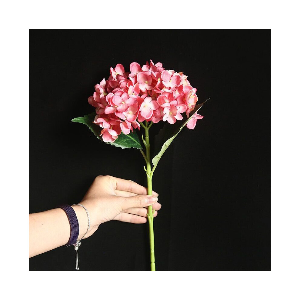 (Dark Pink) Artificial Hydrangea Bouquet Wedding Home Decor