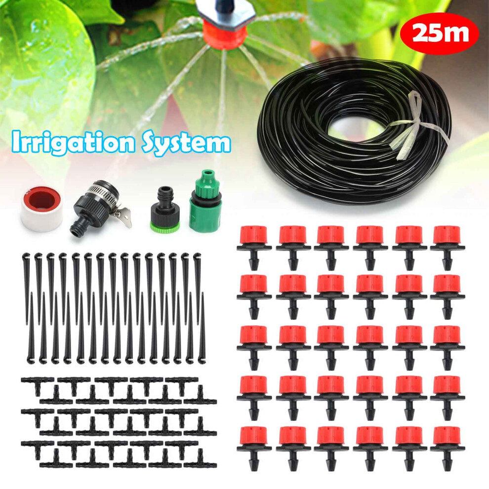 25M Automatic Drip Irrigation System Plant Self Watering Garden Hose