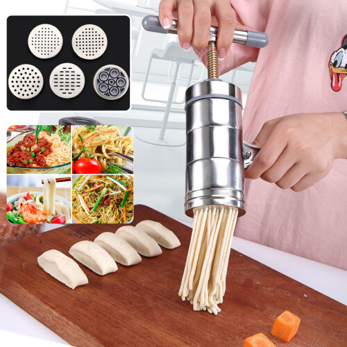 Stainless Steel Manual Noodle & Pasta Maker Press Spaghetti Kitchen Tool Machine