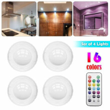 4PCS LED Kitchen Cabinet Under Closet Cupboard Lights Lamp Dimmable