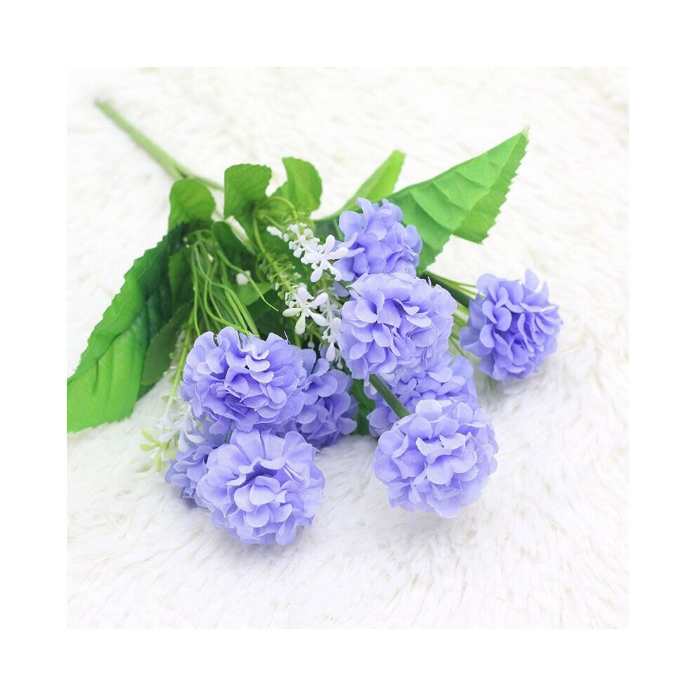 ( Purple) 9 Heads Artificial Carnation Bouquet Home Decor Light/Purple