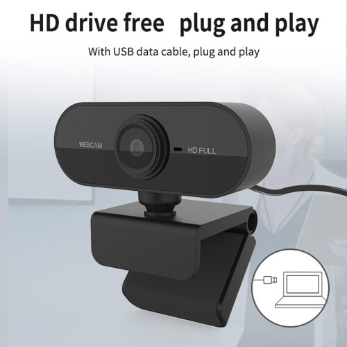 Adjustable 1080P Webcam Camera HD Auto Focus USB Free Drive Built-in Microphone 2