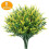 (Yellow) 8 Bundles Artificial Flowers Plastic Outdoor Plants 1