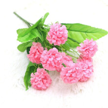 (Pink) 9 Heads Artificial Carnation Bouquet Home Decor