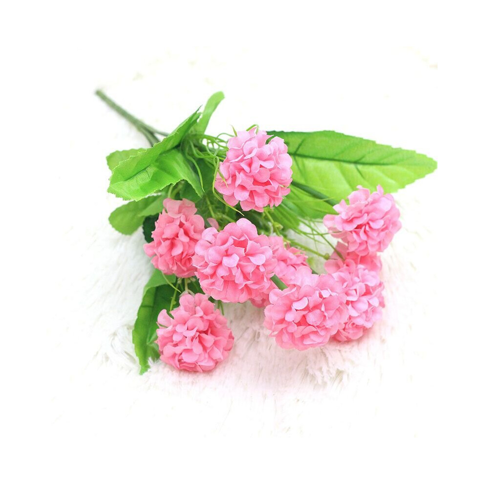(Pink) 9 Heads Artificial Carnation Bouquet Home Decor