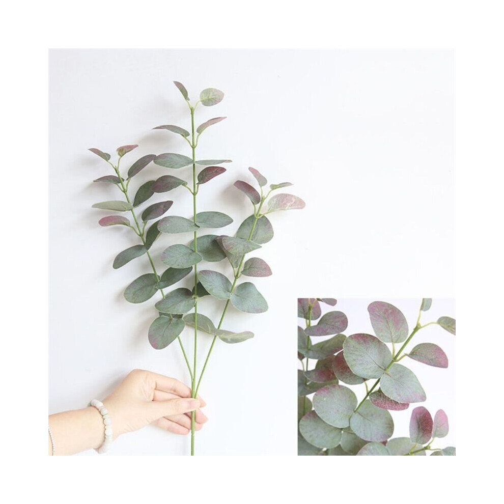Red/Green () Artificial Leaf Eucalyptus Plant Home Decor 68Cm