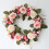 (Rose Red) Artificial Peony Rose Hanging Door Wreath Decor 1