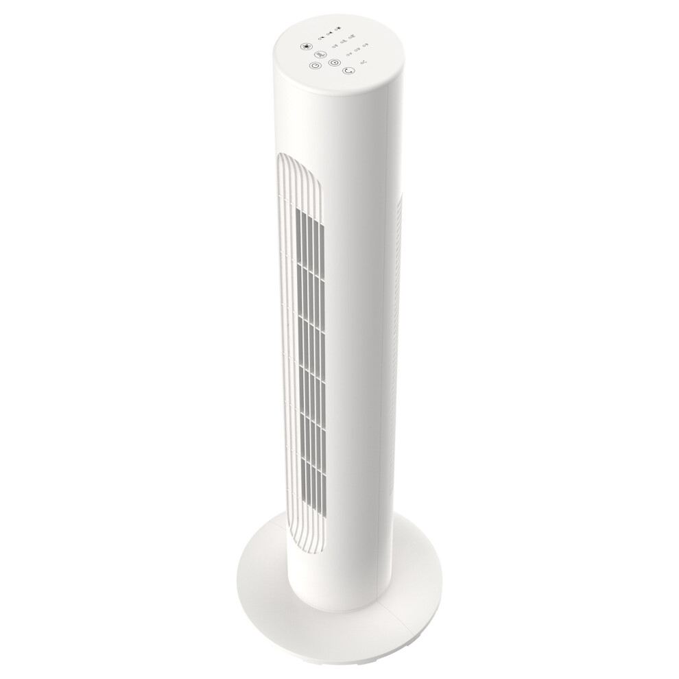 Mylek 45W White Digital Oscillating Tower Fan with Remote Control