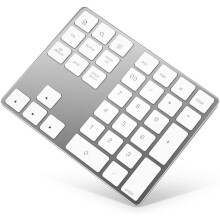 Bluetooth Numeric Keypad, Rechargeable Aluminum 34-Key Number Pad Slim External Numpad Keyboard Data Entry Compatible MacBook,MacBook Air/Pro,iMac