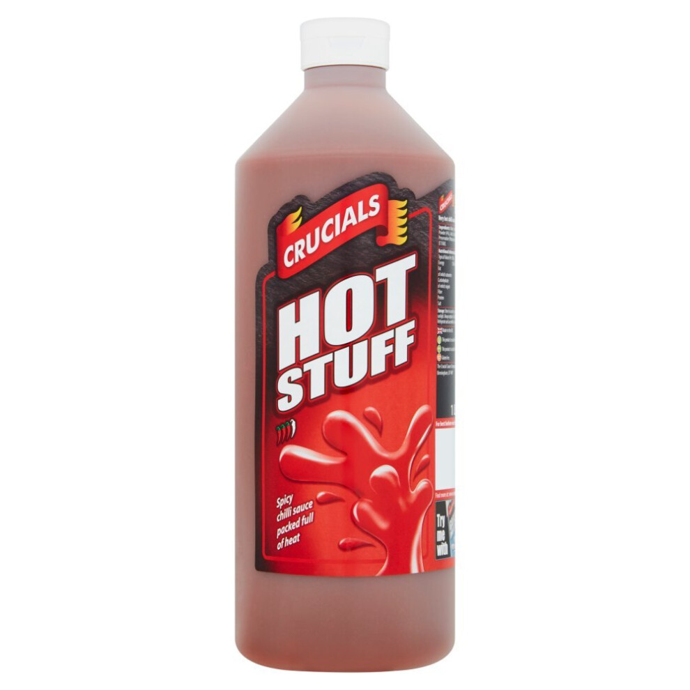 Crucials Hot Stuff Squeezy Sauce 1L, Spicy chilli sauce