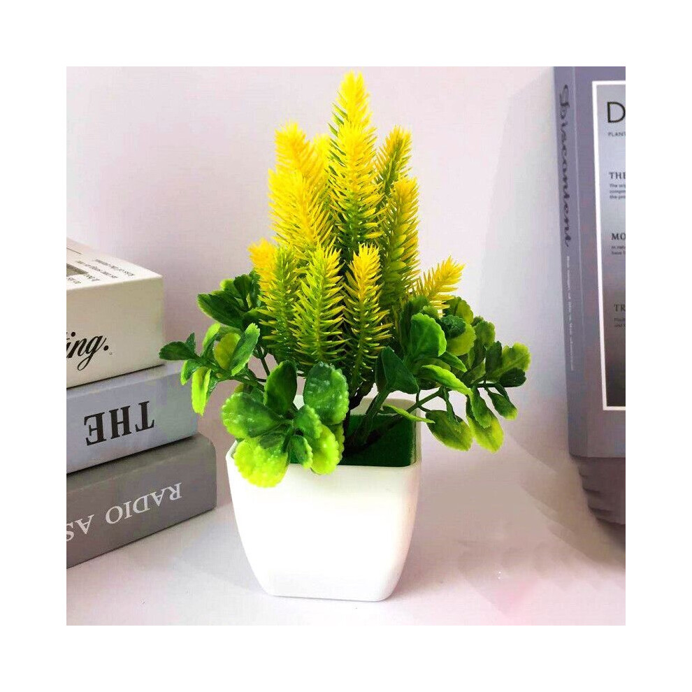 (Yellow) Simulation Artificial Plants Home Fake Tree Decor