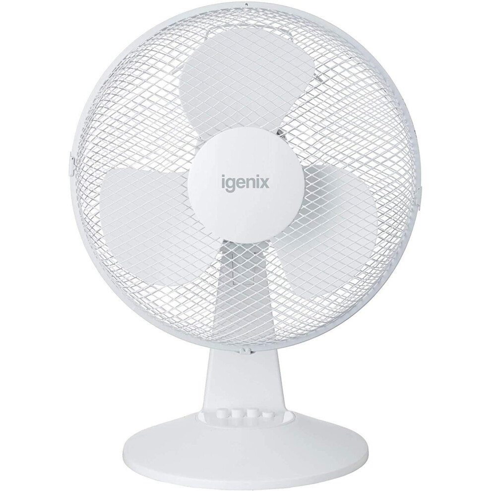 Igenix DF1210 Portable Fan, 12-Inch, 35 W, White (Pack of 2)