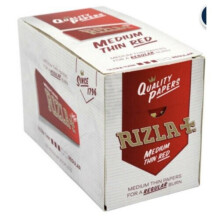 (100 Booklets (Full Box)) Rizla Red Regular Cigarette Smoking Rolling Paper