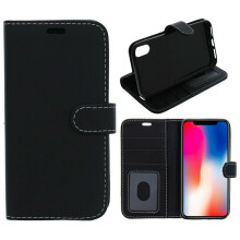 (BLACK) For Samsung Galaxy A12 Phone Case, Cover, Flip Wallet, Folio, Leather /Gel