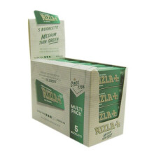 (100 Booklets - (20 Packs) ) Rizla Green Regular Standard Papers Multi 5 Pack - 5 x 20 Packs