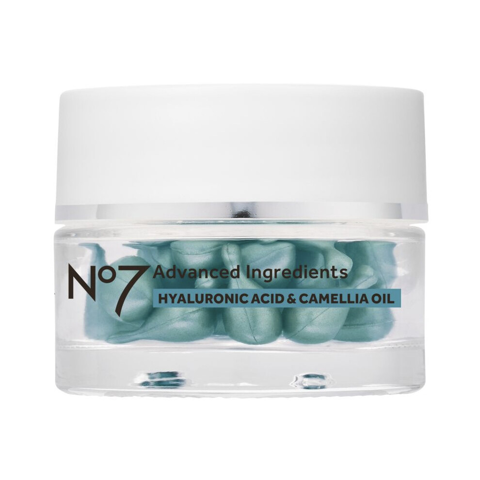 No7 HYALURONIC ACID & CAMELLIA OIL Facial Capsules 30s