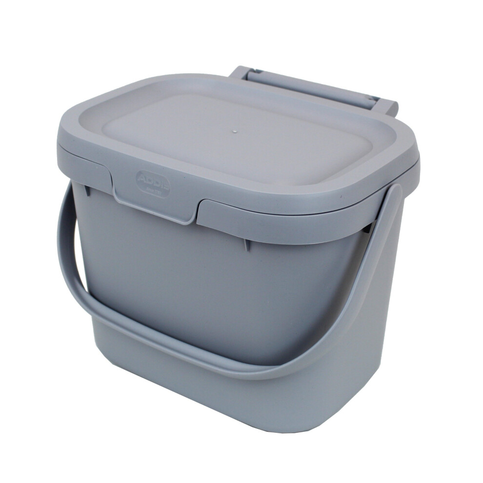 Addis 4.5 Litre Eco Recycled Kitchen Caddy for Food Waste -  Light Grey