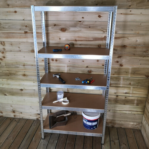 Samuel Alexander 0.9m x 1.8m 5 Tier Heavy Duty Metal Shelving Storage Racking Unit