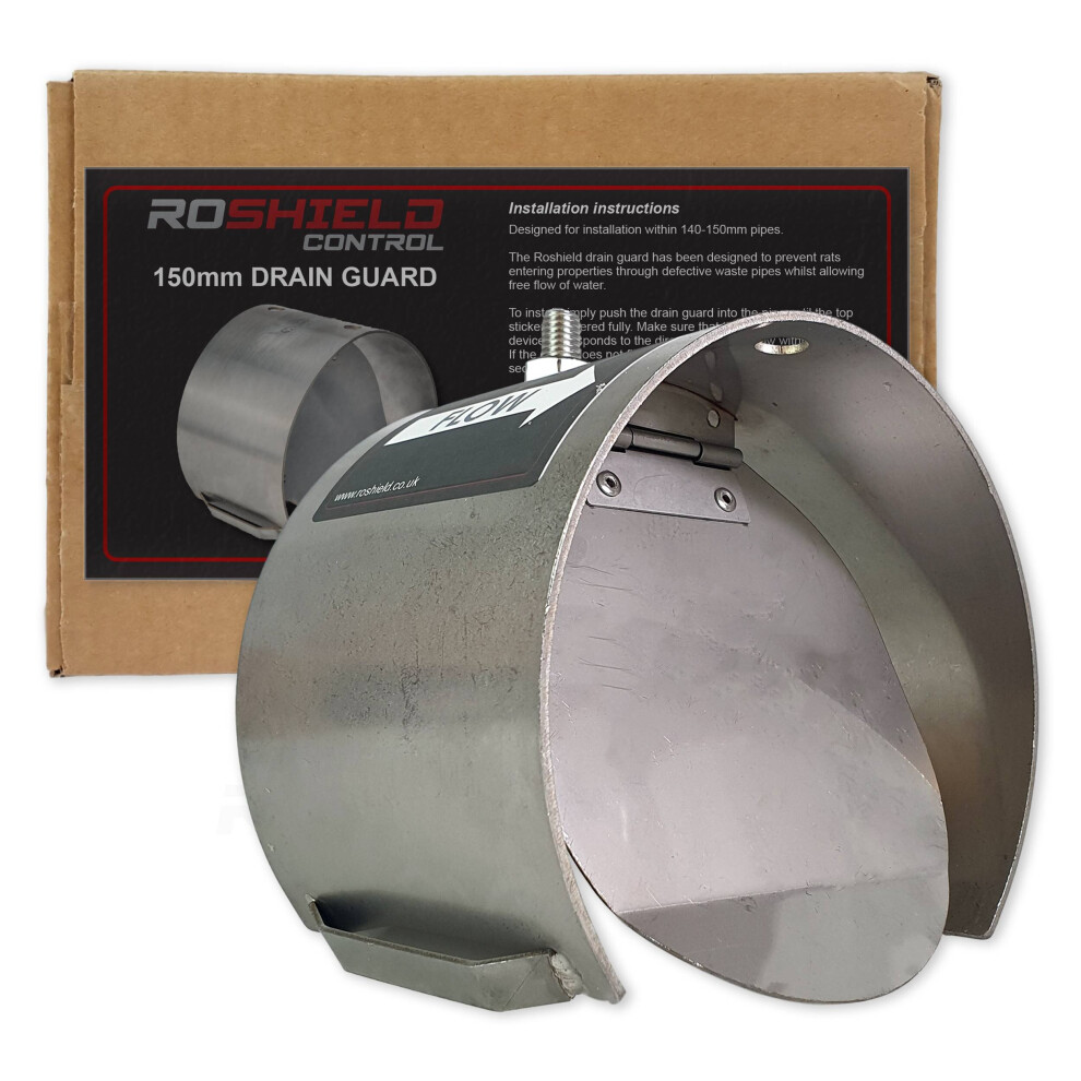 Roshield Rat Drain Guard - Drainage & Property Rodent Proofing (Stainless Steel 6"/150Mm)