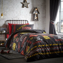 Boy's Single Duvet Cover Set 'Toxic' Glow In The Dark Reversible Bedding Set
