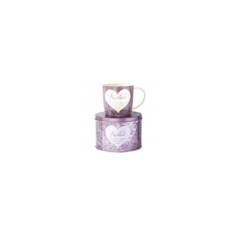 Sentiment Mug in Tin - Auntie