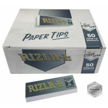(50 Booklets (Full Box)) NEW RIZLA SILVER Rolling Paper Roach Filter Tips Roach Book
