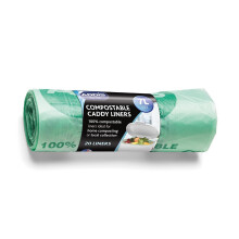Addis Green Compost Liners, 20-Pack, Biodegradable Corn-Starch Caddy Liners - 517536