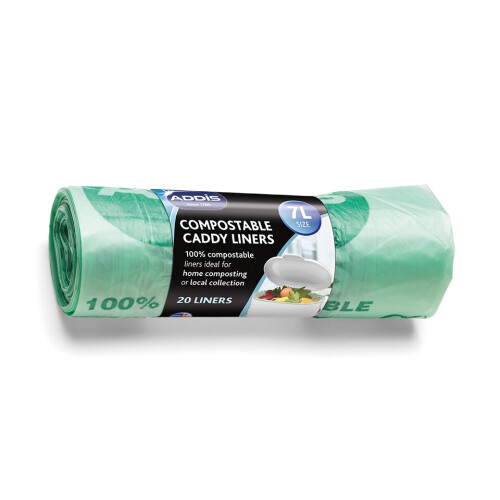 Addis Addis Green Compost Liners, 20-Pack, Biodegradable Corn-Starch Caddy Liners - 517536
