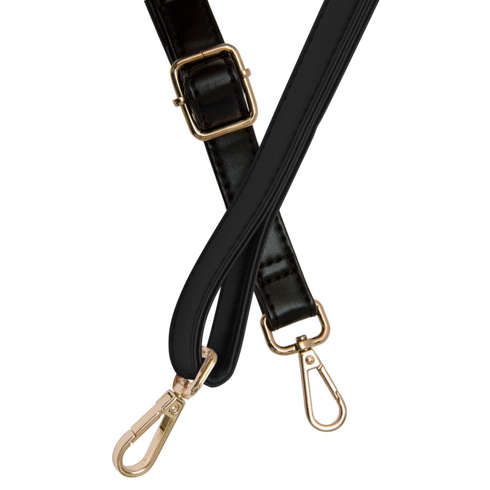 (Black) Leather Replacement Shoulder Cross Body Handbag Strap 12 Colors