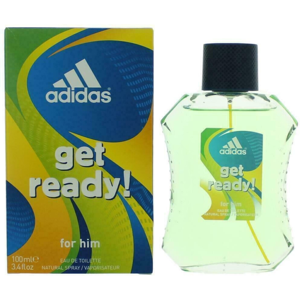 Adidas Cologne Get Ready Cologne by Adidas 3.4 oz EDT Spray for Men NEW IN BOX