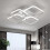 Living And Home (Suqare, 4 Heads) Modern Dimmable LED Chandelier Ceiling Light with Remote 2