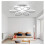 Living And Home (Flower, 58cm) Modern Dimmable LED Chandelier Ceiling Light with Remote 4
