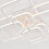Living And Home (Suqare, 8 Heads) Modern Dimmable LED Chandelier Ceiling Light with Remote 9