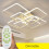 Living And Home (Suqare, 8 Heads) Modern Dimmable LED Chandelier Ceiling Light with Remote 4