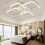 Living And Home (Suqare, 4 Heads) Modern Dimmable LED Chandelier Ceiling Light with Remote 3