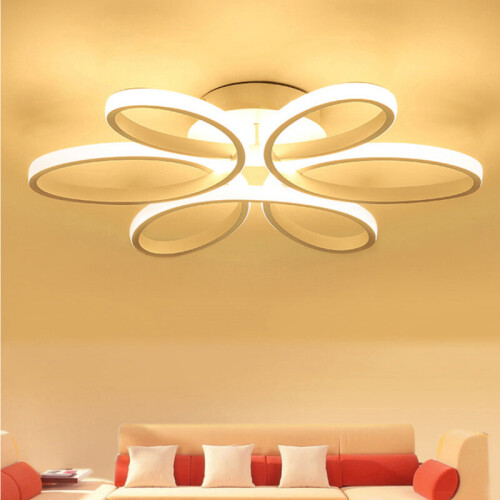 Living And Home (Flower, 58cm) Modern Dimmable LED Chandelier Ceiling Light with Remote 2