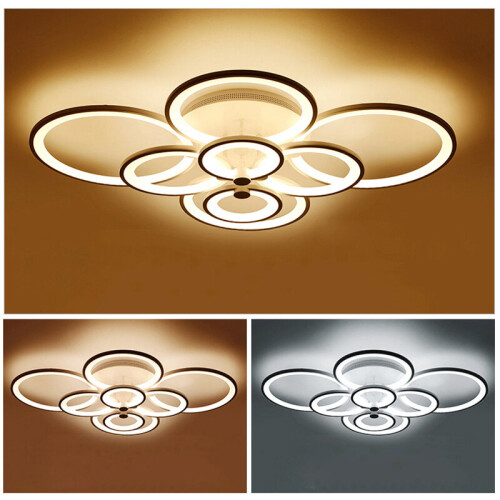 Living And Home (Round, 8 Heads) Modern Dimmable LED Chandelier Ceiling Light with Remote 2