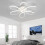 Living And Home (Flower, 58cm) Modern Dimmable LED Chandelier Ceiling Light with Remote 6