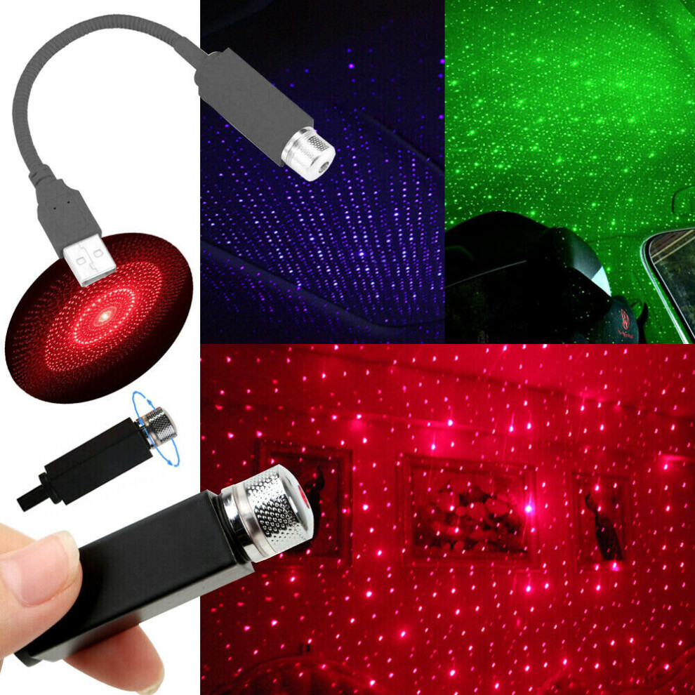 Ranpo () Led Car Dome Decor Star Laser Projector Atmosphere Ambient Galaxy Usb Lamp Blue/Light