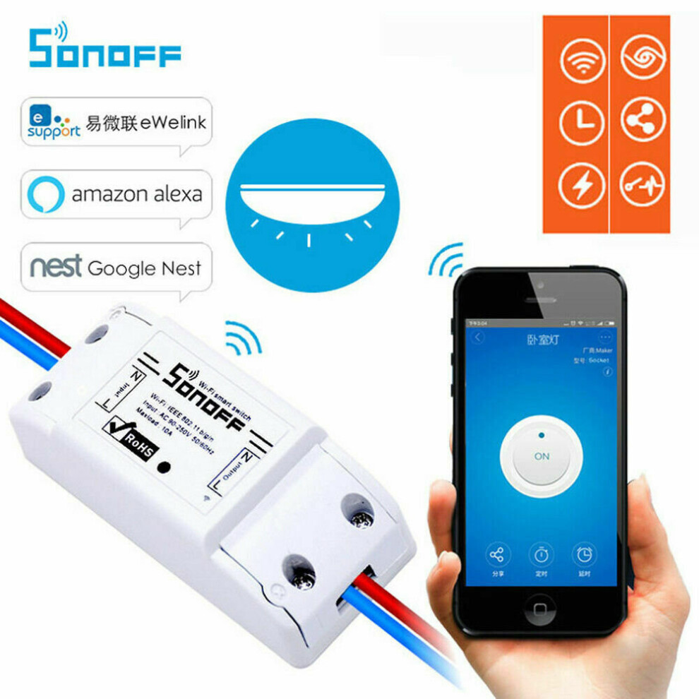 Sonoff Basic Smart Home WiFi Wireless Switch Module for IOS Android APP Ctrl DIY