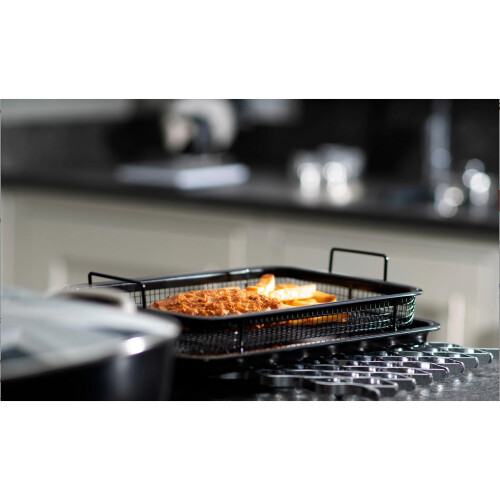Durastone Professional 2 Pcs Crisper Non-Stick Oven Mesh Baking Tray 1
