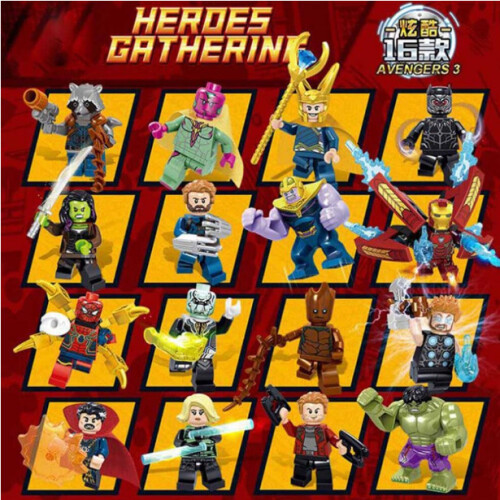 16pcs Marvel Super Heroes Fit Lego Avengers Infinity War Mini Figures 1