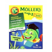 MOLLERS OMEGA-3 Fish fruit flavor - 36 pcs (gel fish)