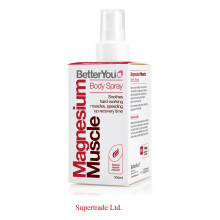 BetterYou Magnesium Muscle Body Spray 100ml - 150mg per 10 sprays, natural muscle relaxant for faster recovery